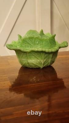 L. E. Smith /Martha by Mail jadeite cabbage covered dish