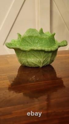 L. E. Smith /Martha by Mail jadeite cabbage covered dish
