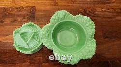 L. E. Smith /Martha by Mail jadeite cabbage covered dish