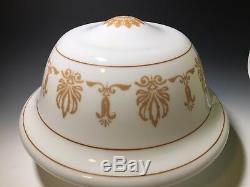 LARGE Art Deco Light Globe Diner / School House Mushroom White Milk Glass Globe