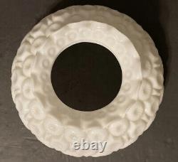 LE Smith Style Moon and Stars Pattern MILK GLASS Lamp Fixture Shade