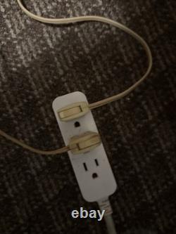 LOCAL PICKUP Pair Vintage L&L WMC Milk Glass Hurricane Lamps Lotus Dual Light