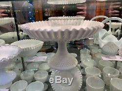 Large Fenton Milk Glass Comport