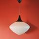 Large White Opaline Milk Glass Pendant Light 1960s Mid Century Kamenicky Senov