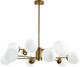 Lighting 12 Light Sputnik Chandelier White Milk Glass Chandelier Mid Century Mod
