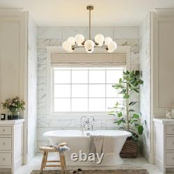 Lighting 12 Light Sputnik Chandelier White Milk Glass Chandelier Mid Century Mod
