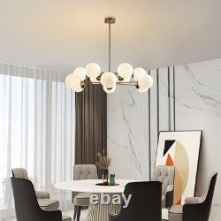 Lighting 12 Light Sputnik Chandelier White Milk Glass Chandelier Mid Century Mod