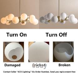 Lighting 12 Light Sputnik Chandelier White Milk Glass Chandelier Mid Century Mod