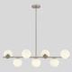 Lighting Brushed Nickel Linear Chandelier White Milk Glass Chandelier Kitchen