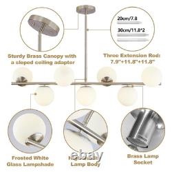 Lighting Brushed Nickel Linear Chandelier White Milk Glass Chandelier Kitchen