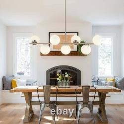 Lighting Brushed Nickel Linear Chandelier White Milk Glass Chandelier Kitchen
