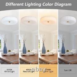 Lighting White Ribbed Glass Flush Mount Ceiling Light Large Milk Glass Ceilin