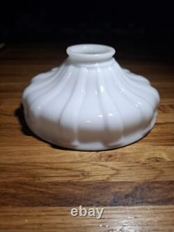 Lot Of 3 Antique Milk Glass White Vintage electric oil Lamp Light Shades