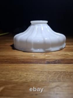 Lot Of 3 Antique Milk Glass White Vintage electric oil Lamp Light Shades