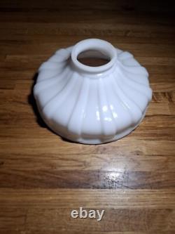 Lot Of 3 Antique Milk Glass White Vintage electric oil Lamp Light Shades