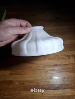 Lot Of 3 Antique Milk Glass White Vintage electric oil Lamp Light Shades