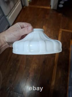 Lot Of 3 Antique Milk Glass White Vintage electric oil Lamp Light Shades