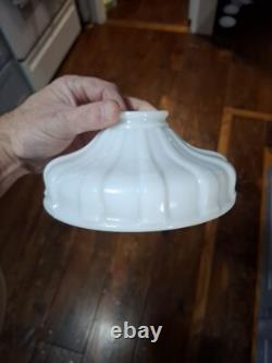 Lot Of 3 Antique Milk Glass White Vintage electric oil Lamp Light Shades