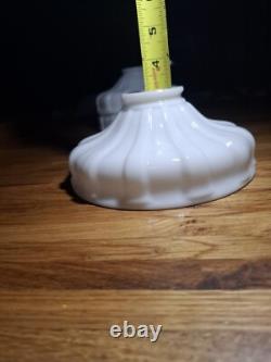 Lot Of 3 Antique Milk Glass White Vintage electric oil Lamp Light Shades