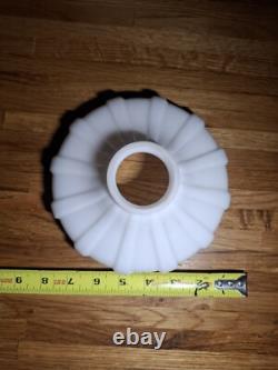 Lot Of 3 Antique Milk Glass White Vintage electric oil Lamp Light Shades