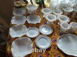 Lot Vintage Milk Glass Fenton, Hobnail, Westmoreland, Indiana Grape