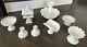 Lot Of 10 Pieces Anchor Hocking Milk Glass Vase With Platter Candy Dish Withlid Etc