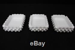 Lot of 16 Pc. Vintage FENTON Hobnail Milk Glass Table and Serving Ware