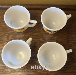 Lot of 9 Child's Mug Cup Saucer White Milk Glass Espresso Vtg Duck Chicken Owl