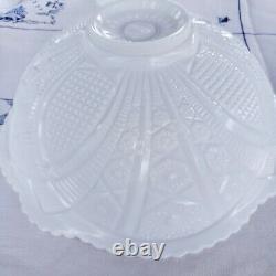 MCKEE The Concord Milk Glass 14 Pc Punch Bowl Set