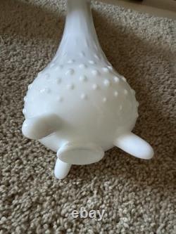 MCM Le Smith Hobnail 3 Toe Milk Glass Swung Vase Glass