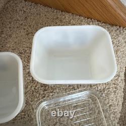 MCM Pyrex Early American Dish Set Refrigerator Dishes and Lids Vintage Complete