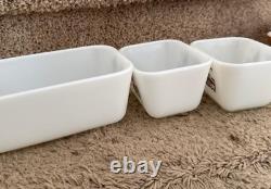 MCM Pyrex Early American Dish Set Refrigerator Dishes and Lids Vintage Complete