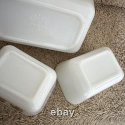 MCM Pyrex Early American Dish Set Refrigerator Dishes and Lids Vintage Complete