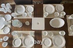 MILK GLASS LOT 40 Item Indiana Colony Harvest Grape Set 1960's UNUSED