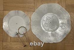 MacBeth Evans American Sweetheart White Opalescent Milk Glass Tea Dessert Set