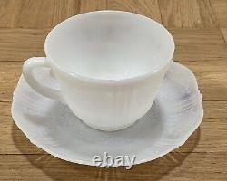 MacBeth Evans American Sweetheart White Opalescent Milk Glass Tea Dessert Set