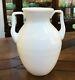 Mckee White Milk Glass 12.5 Double Handled Amphora Trophy Form Rebecca Vase