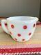Mckee White Milk Glass Red Polka Dots 2 Cup Measuring Pitcher