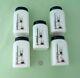Mckee Depression (5) Milk Glass Range Spice Shakers / Canisters Stick Pots