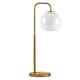 Meyer&cross Harrison 27 In. With White Milk Glass Shade Brass Arc Table Lamp