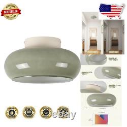 Mid-Century Modern 11 LED Ceiling Light Warm White Milk Glass Energy Efficient