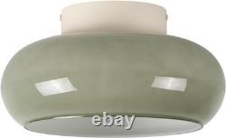 Mid-Century Modern 11 LED Ceiling Light Warm White Milk Glass Energy Efficient
