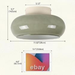 Mid-Century Modern 11 LED Ceiling Light Warm White Milk Glass Energy Efficient