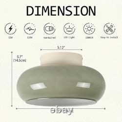 Mid-Century Modern 11 LED Ceiling Light Warm White Milk Glass Energy Efficient
