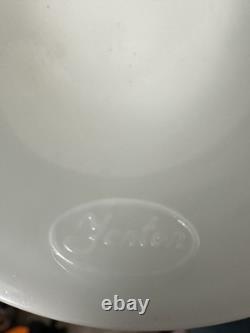 Mid Century Swung White Fenton Glass Vase Hobnail White Milk Glass 22 Tall