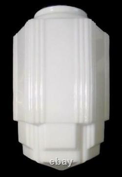 Milk Glass Art Deco Skyscraper Light Shade 6 X 16 1/2 Pendant Ceiling Fan