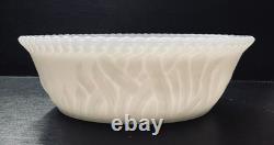 Milk Glass Baby Moses in Bullrushes Covered Dish on Bullrush Base