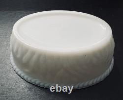 Milk Glass Baby Moses in Bullrushes Covered Dish on Bullrush Base