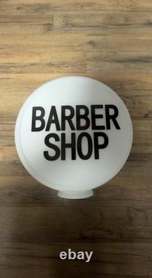 Milk Glass Barber Pole Globe