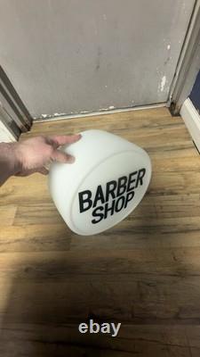 Milk Glass Barber Pole Globe